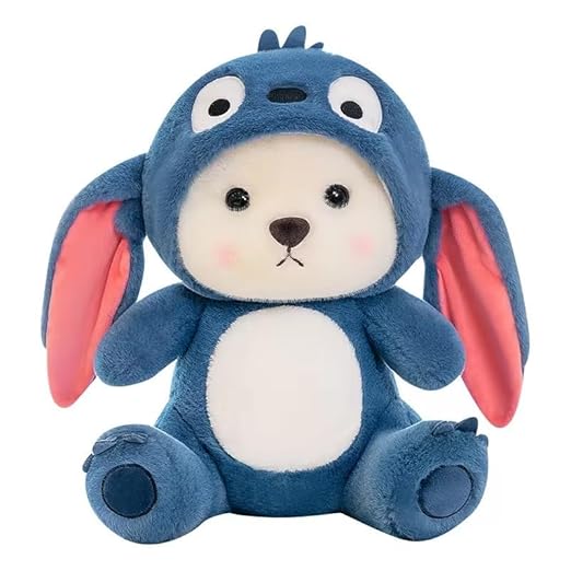 ADORA Hoodie Teddy Bear Soft Toy | Cute Huggable Plushie for Kids & Girls | Blue Soft Toy Gift Birthday Gift Teddy Bear with Hoodie | Soft Plush Toy for Girlfriend & Sister- 25 cm