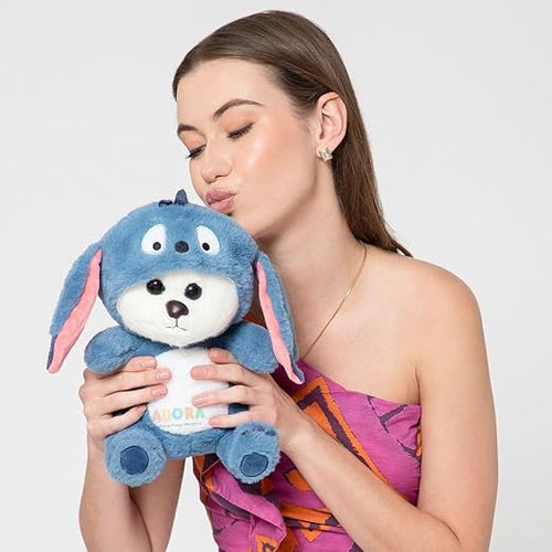 ADORA Hoodie Teddy Bear Soft Toy | Cute Huggable Plushie for Kids & Girls | Blue Soft Toy Gift Birthday Gift Teddy Bear with Hoodie | Soft Plush Toy for Girlfriend & Sister- 25 cm